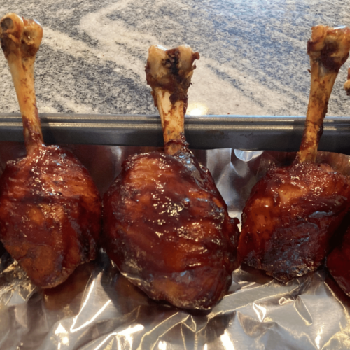 Finished Smoked Barbecue Chicken Lollipops